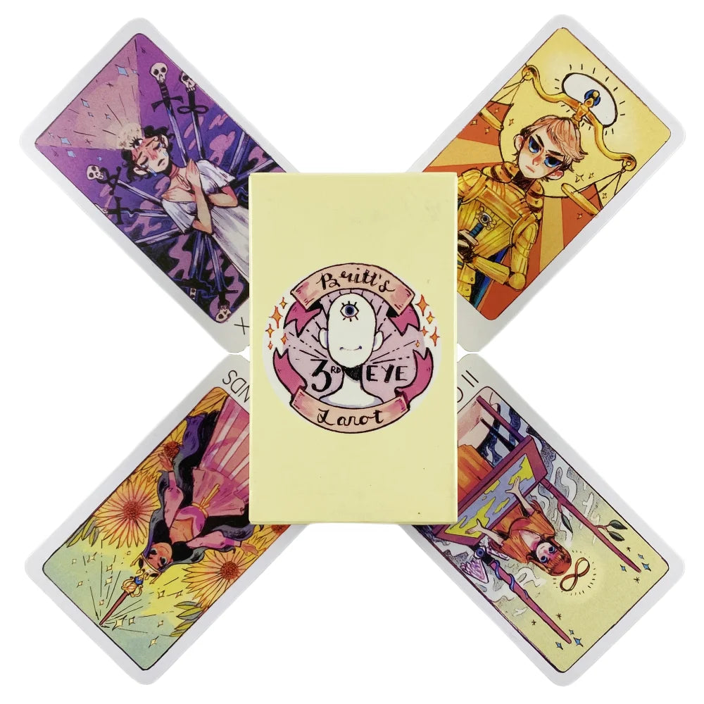 Tarot Deck in English with Meanings on Cards