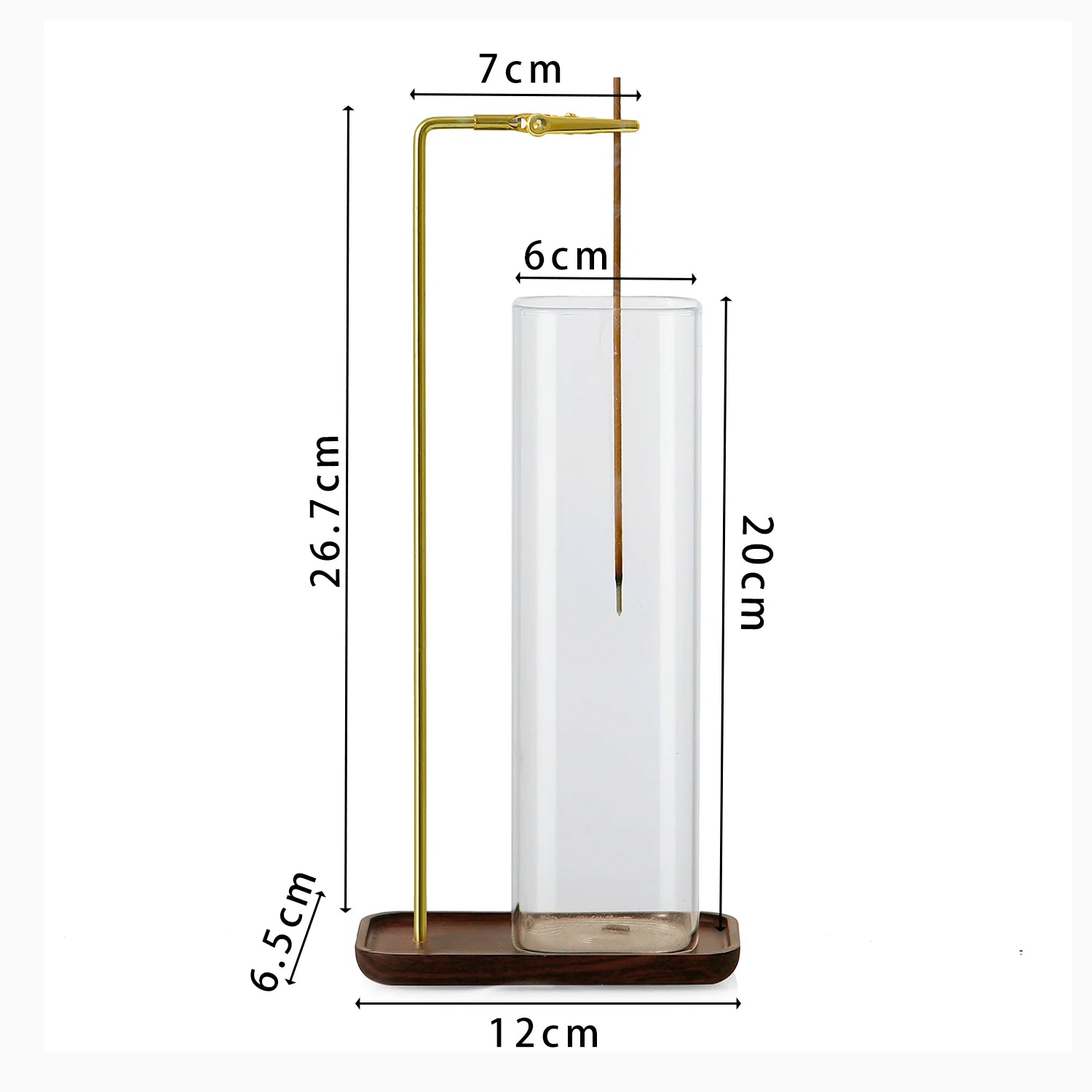 2-in-1 Incense Holder with Removable Glass Ash Catcher