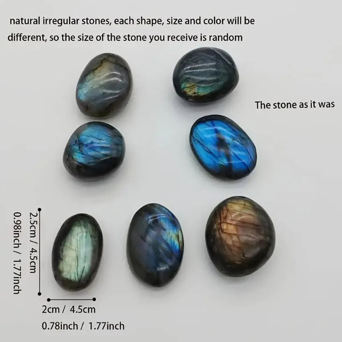 Natural Labradorite Palm Stones