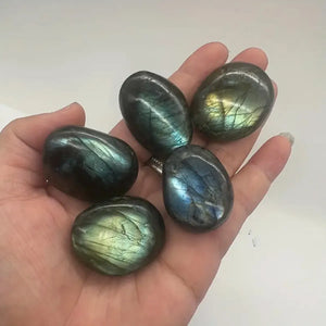 Natural Labradorite Palm Stones