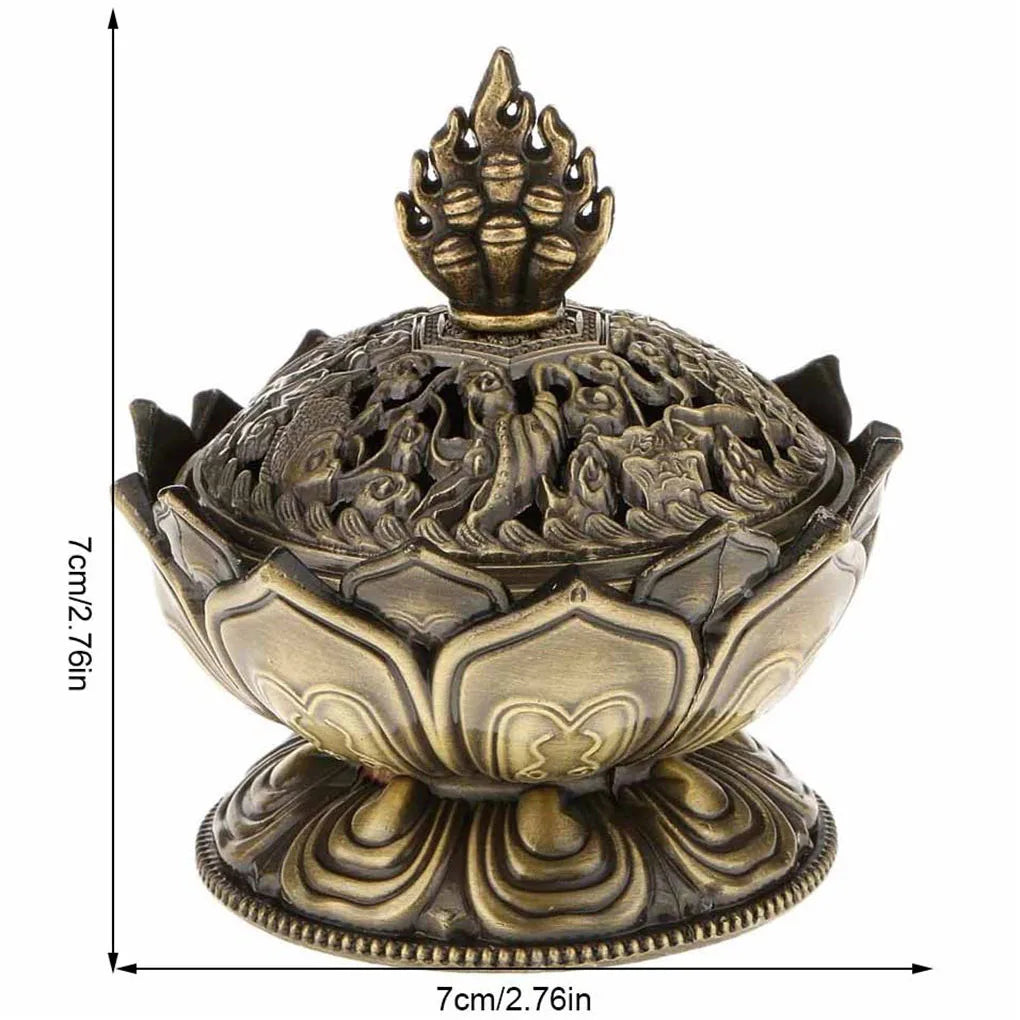 Chinese Buddha Flower Incense Burner