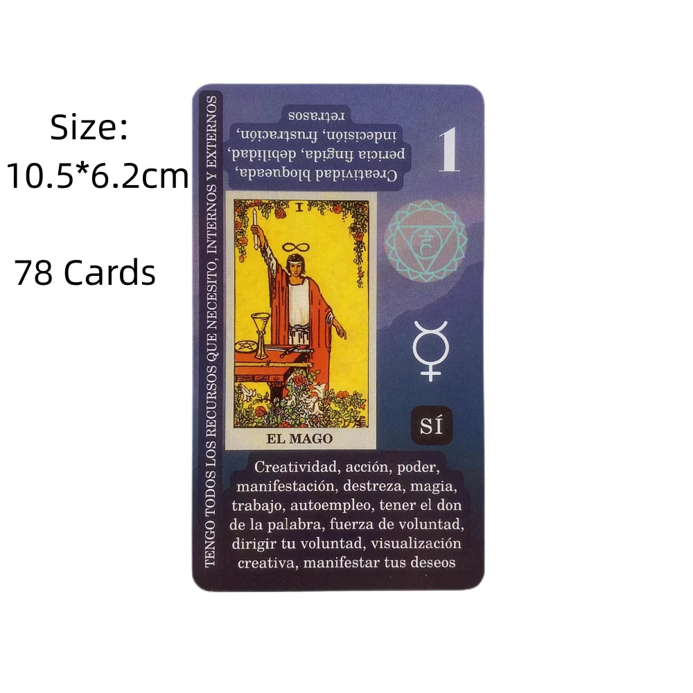 Tarot Deck in English with Meanings on Cards