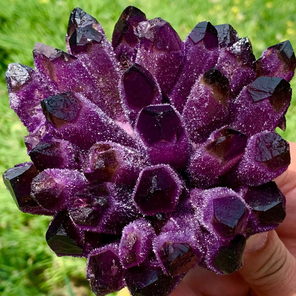 Violet Phantom Quartz Crystal Cluster