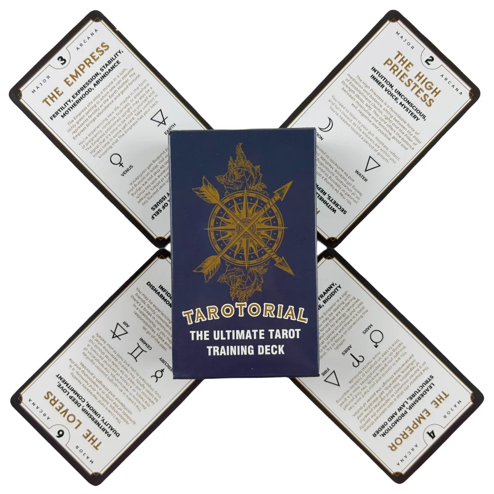 Tarot Deck in English with Meanings on Cards
