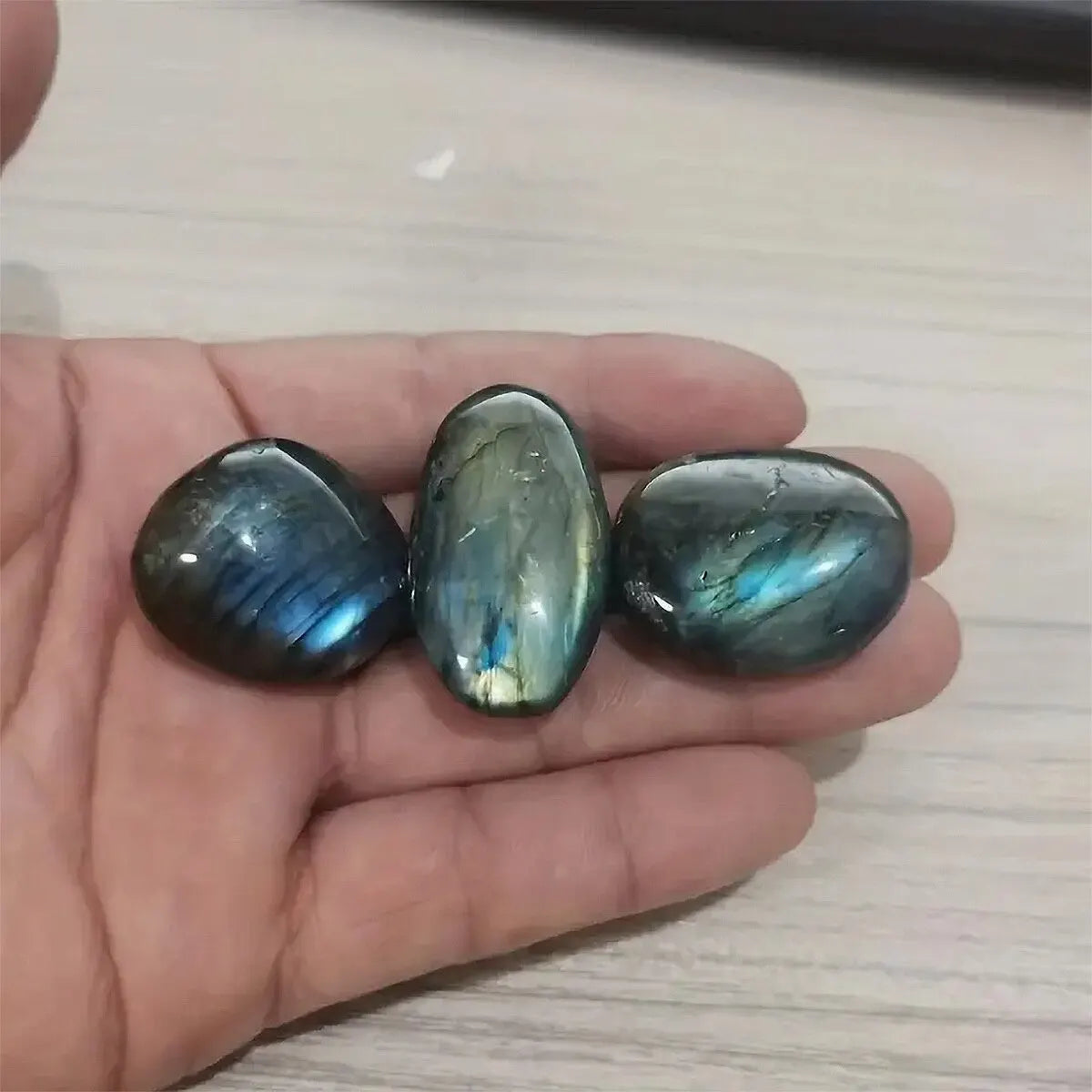 Natural Labradorite Palm Stones