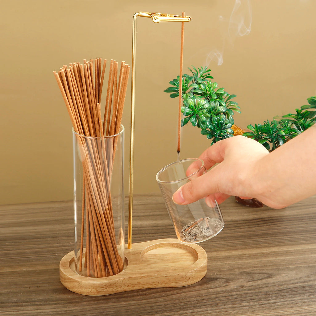 2-in-1 Incense Holder with Removable Glass Ash Catcher