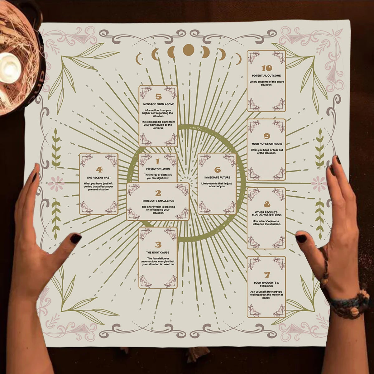 Celtic Cross Tarot Altar Cloth